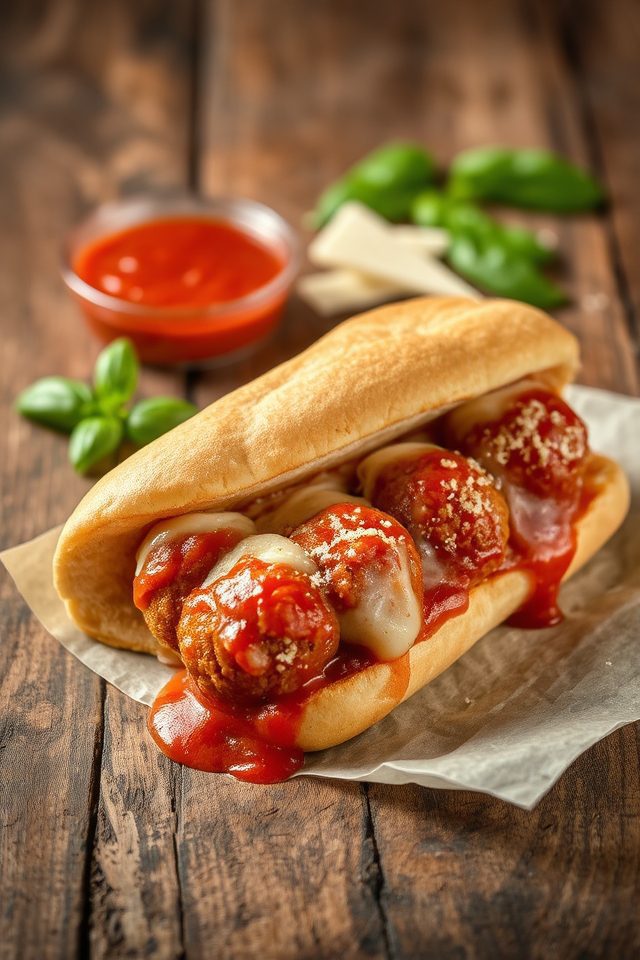 meatball subs with marinara