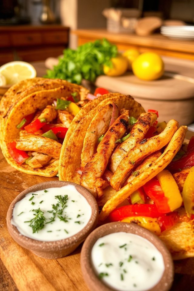 mediterranean chicken fajitas delight