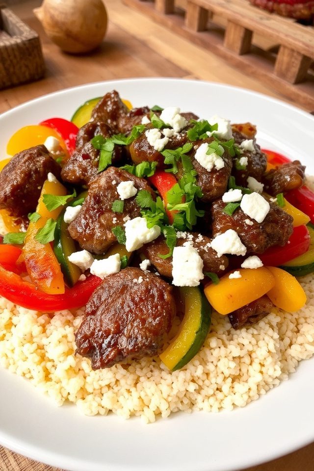 mediterranean lamb fusion dish