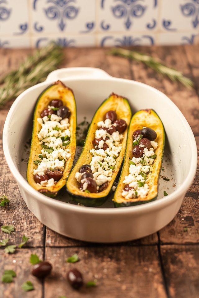 mediterranean summer zucchini boats