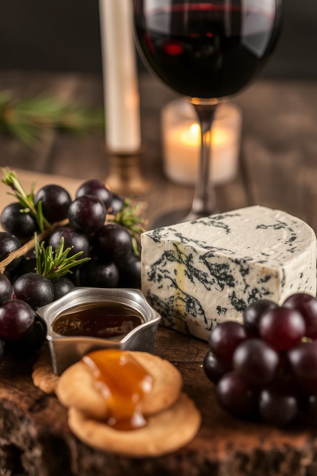 merlot blue cheese spicy honey