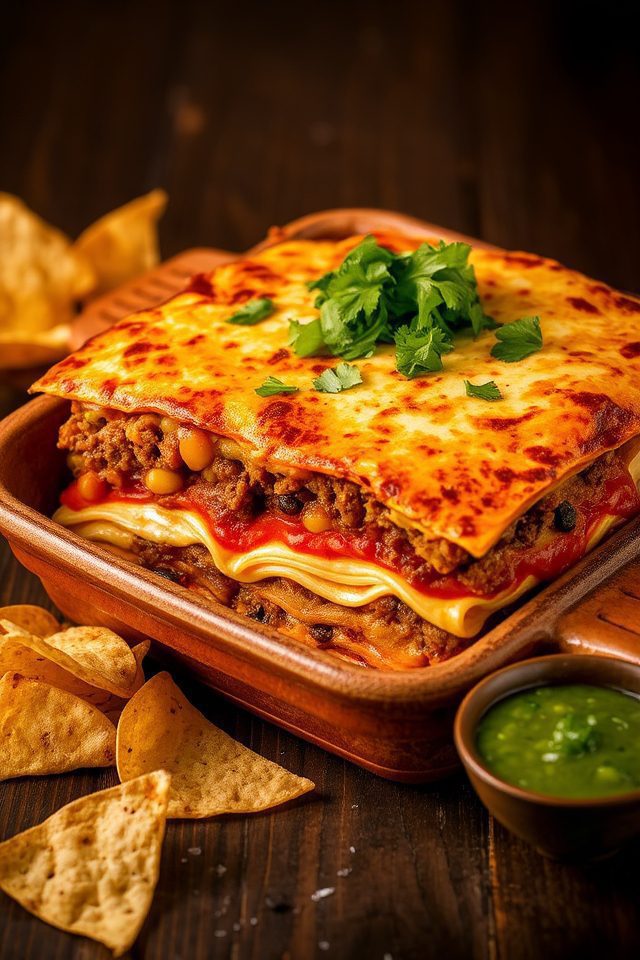 mexican inspired flavorful lasagna