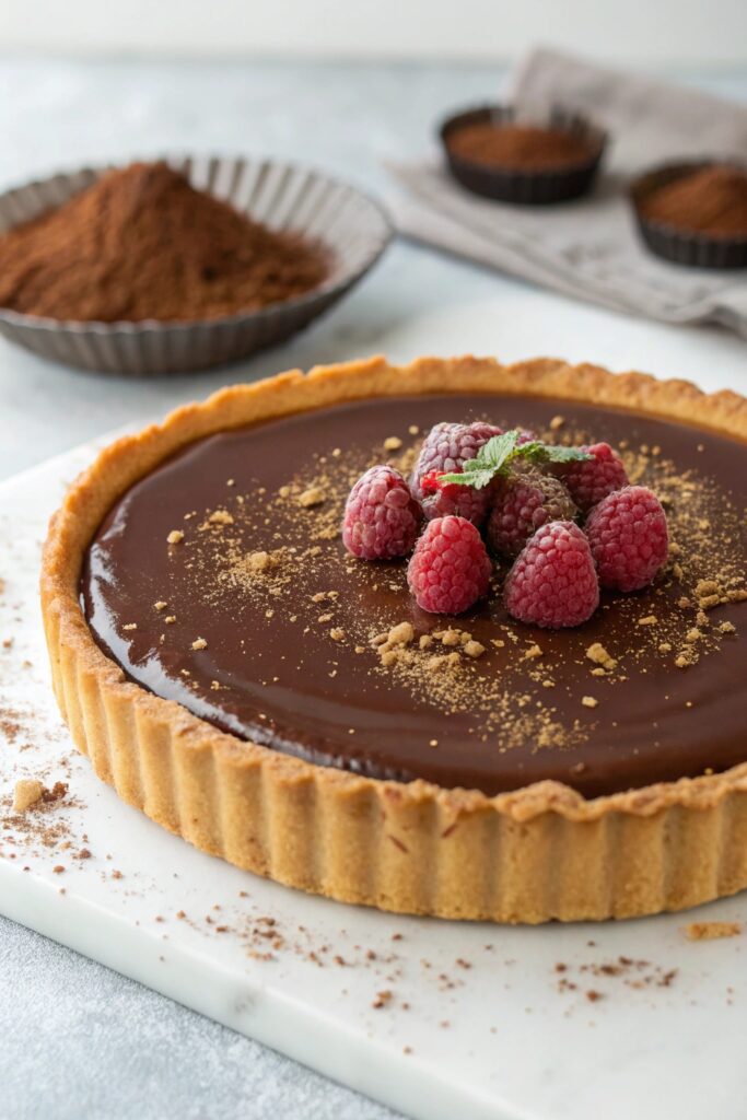 creamy milk chocolate tart
