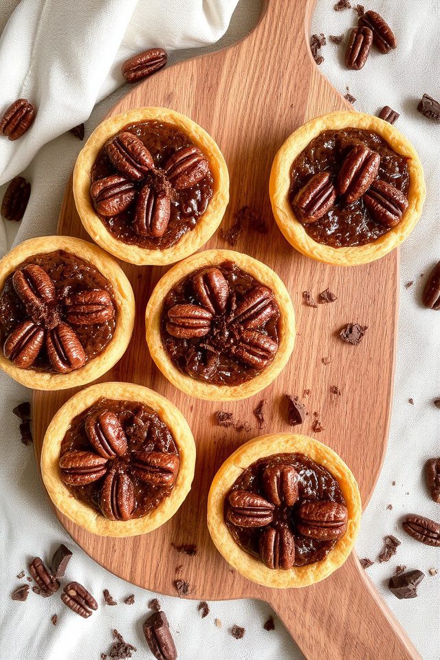 mini chocolate pecan pies
