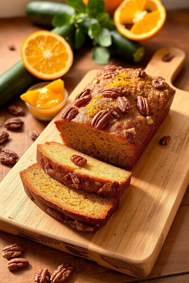 moist orange zucchini bread
