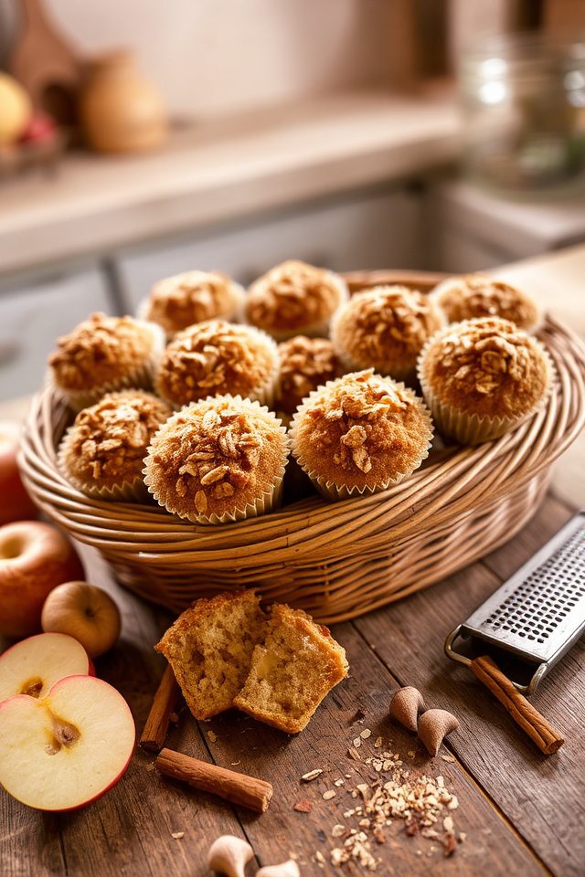 moist zucchini apple muffins