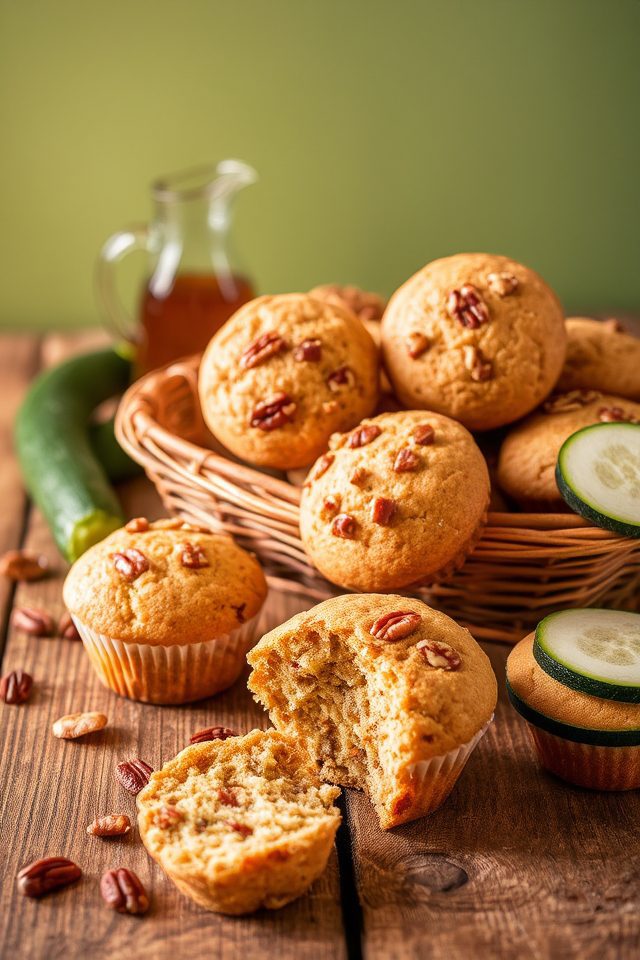 moist zucchini muffin treats