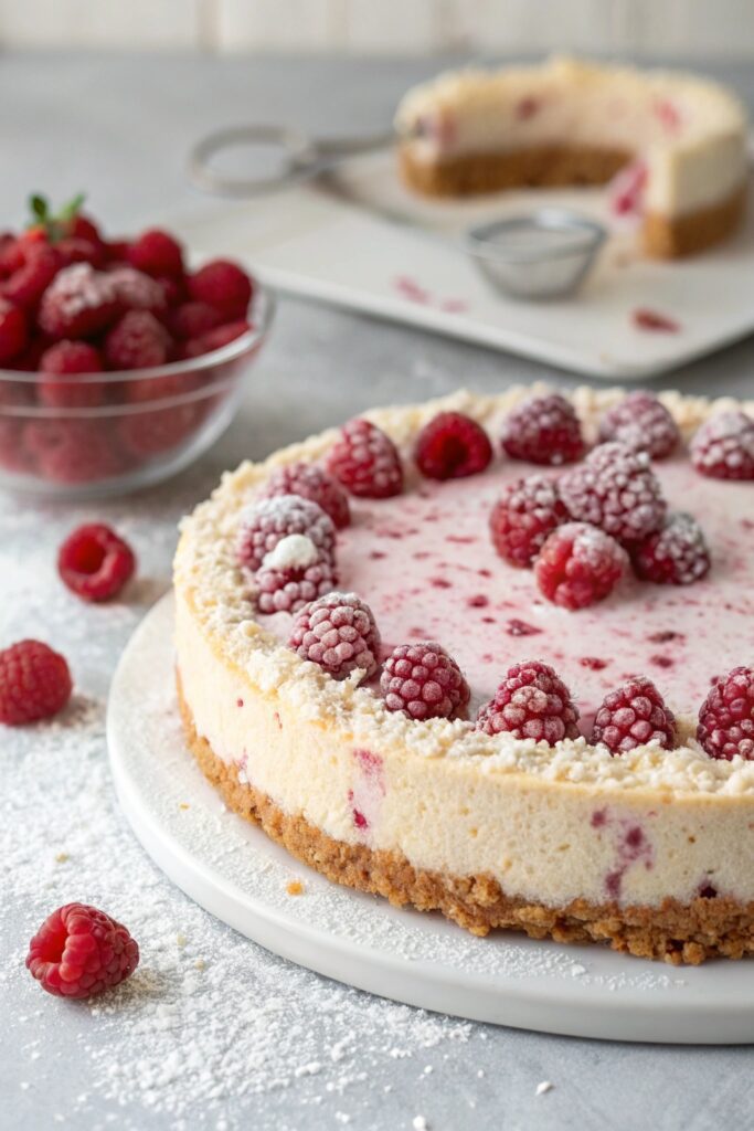 no bake raspberry cheesecake delight