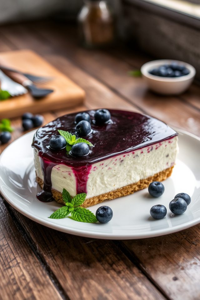 no bake blueberry cheesecake delight