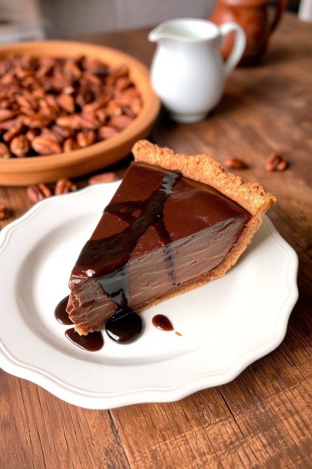 no bake chocolate pecan pie