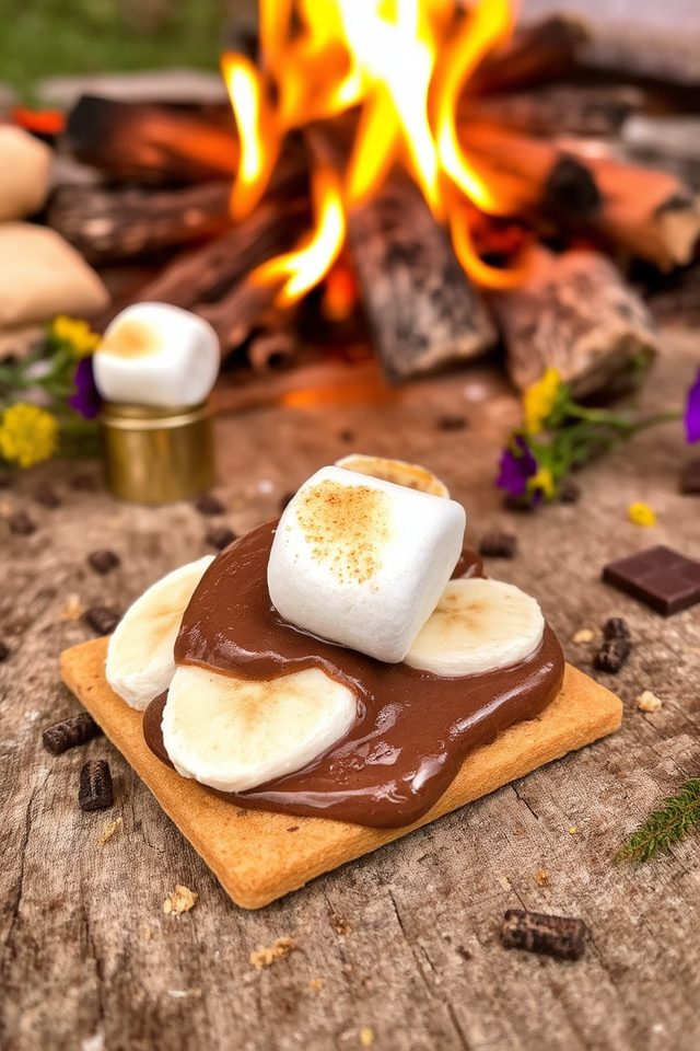 nutella banana campfire treat