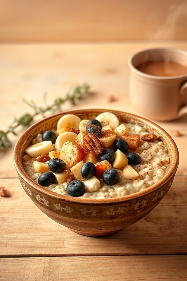 nutritious breakfast with fruits