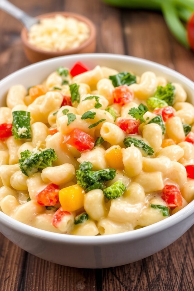 nutritious cheesy vegetable pasta