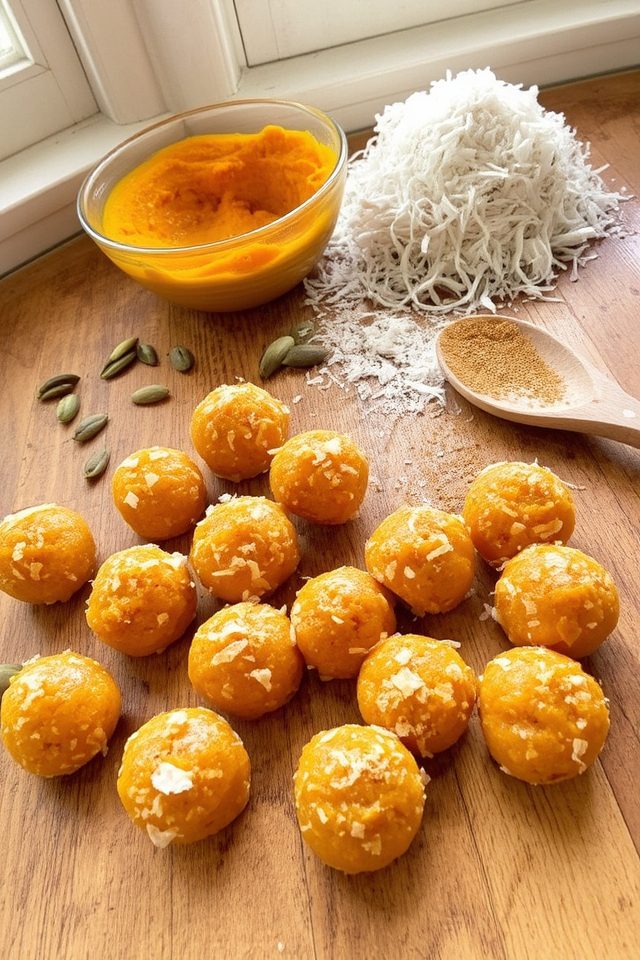 nutritious pumpkin coconut treats