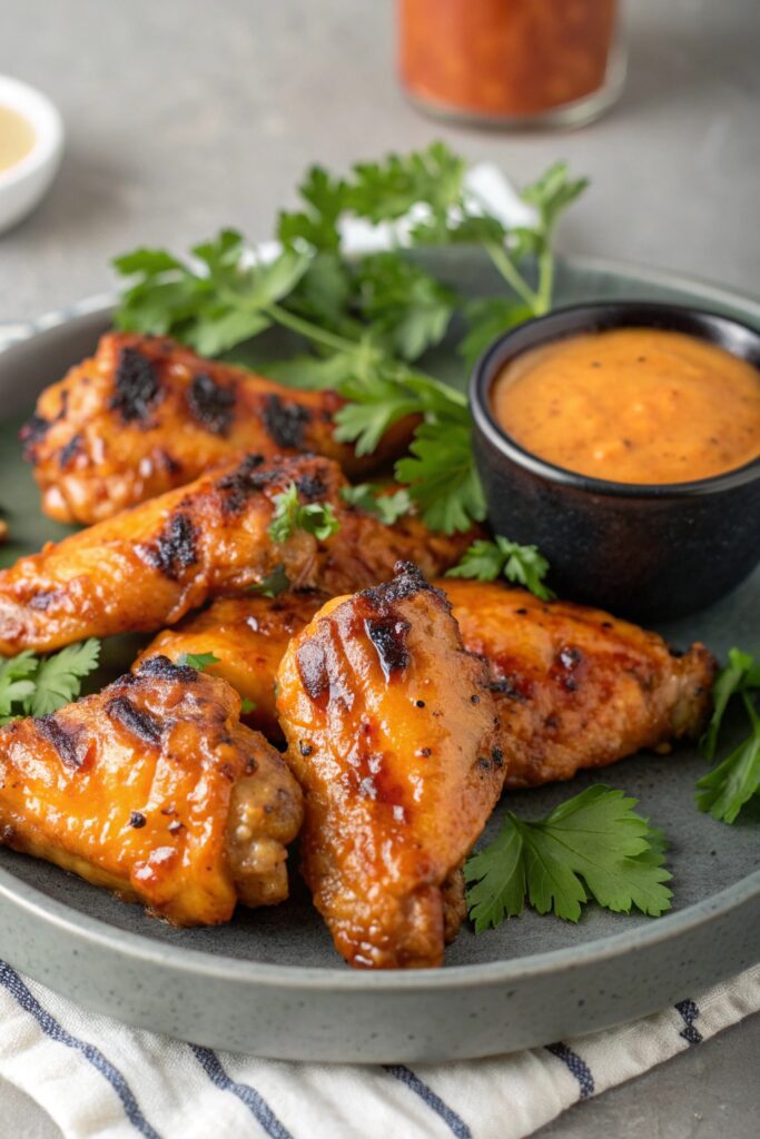 zesty orange glazed wings