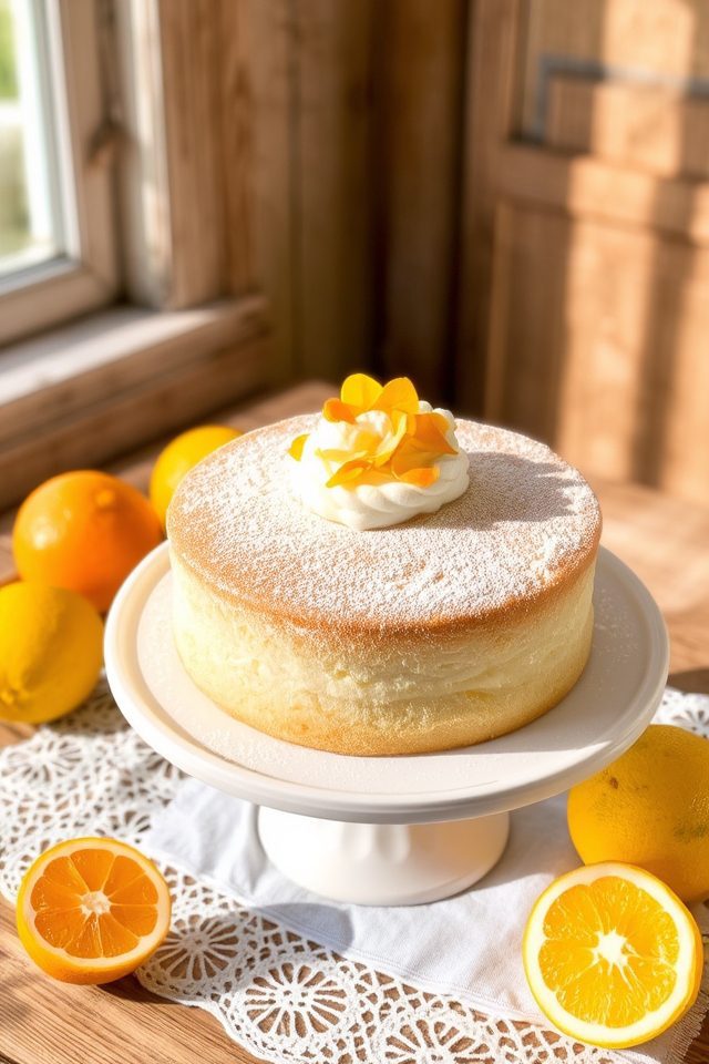 orange blossom infused cake