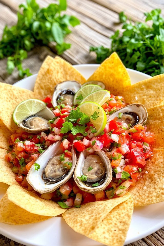oysters with zesty lime ceviche