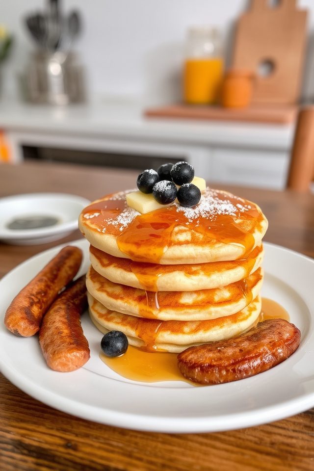 pancakes and sausage dinner