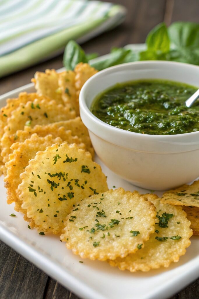 crispy parmesan herb snack