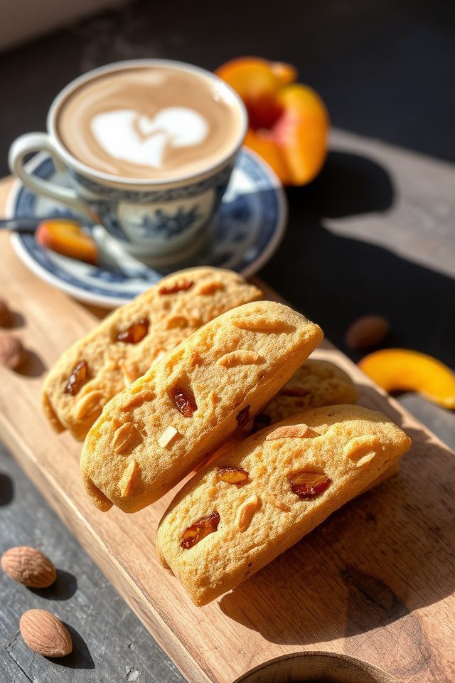 peach almond biscotti delight