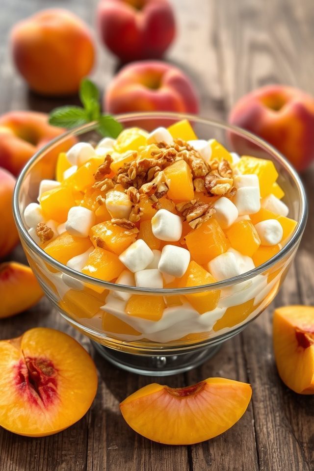 peach dessert salad delight