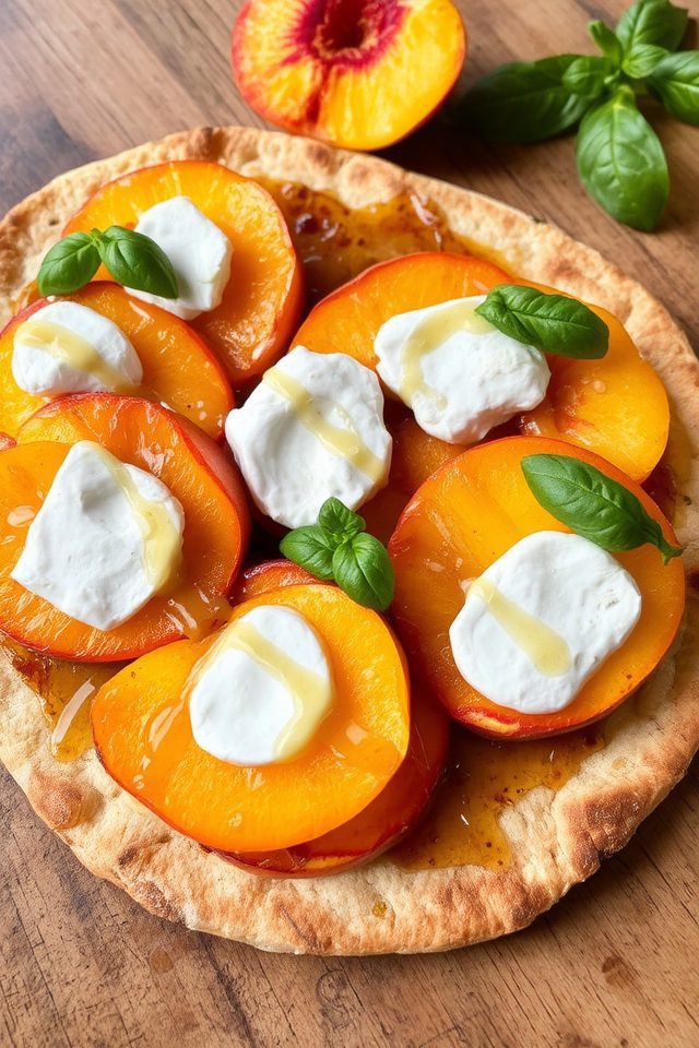 peach goat cheese flatbread delight