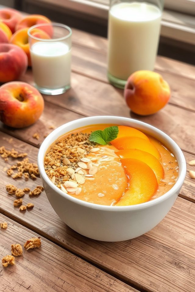 peach smoothie bowl delight