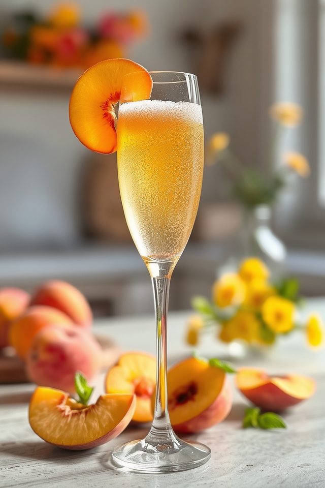 peachy prosecco summer cocktail