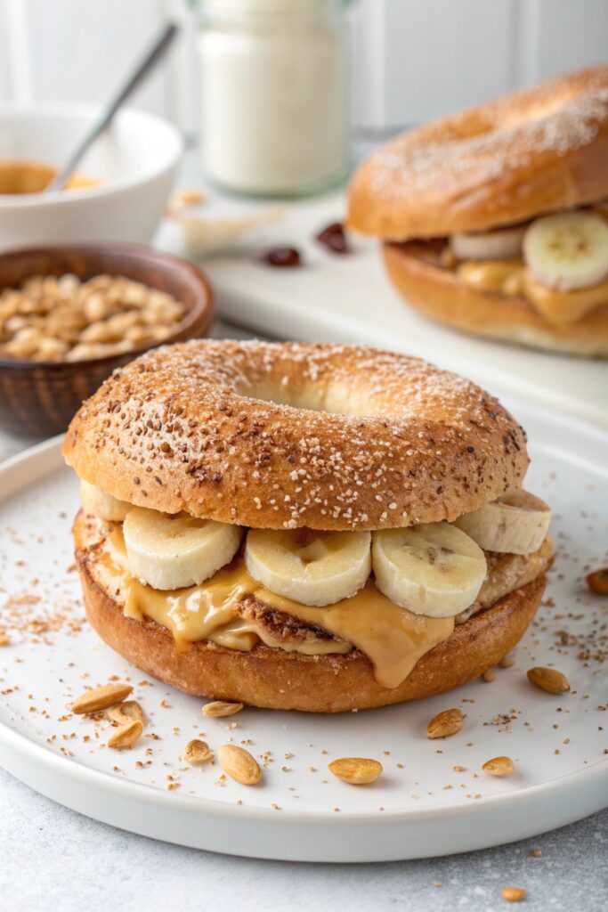 peanut butter banana bagel