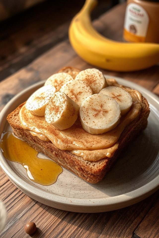 peanut butter banana toast