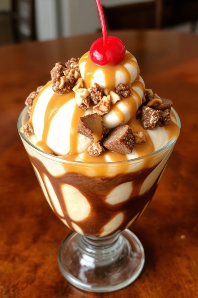 peanut butter fudge sundae