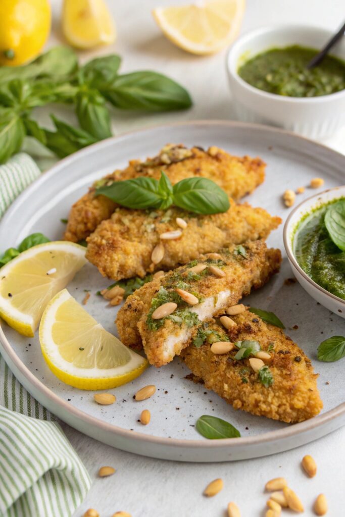 pesto flavored chicken tenders