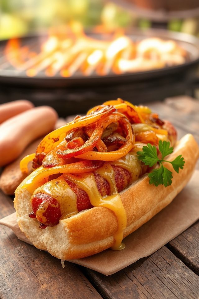 philly cheesesteak hot dog