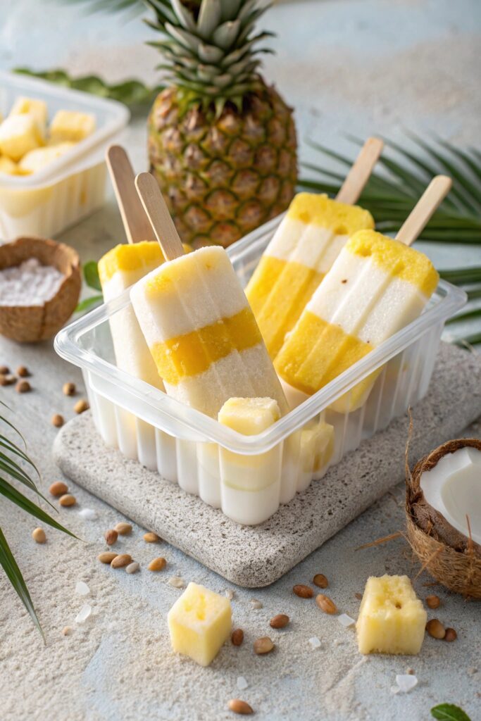 tropical rum infused frozen pops