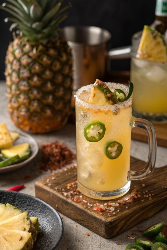 spicy pineapple beer cocktail