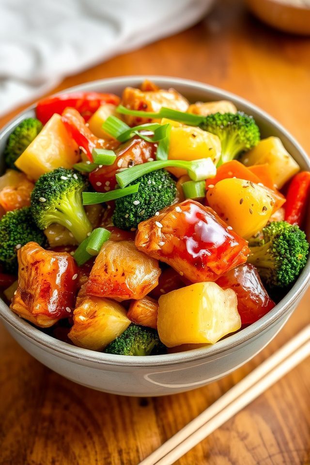 pineapple teriyaki vegetable stir fry