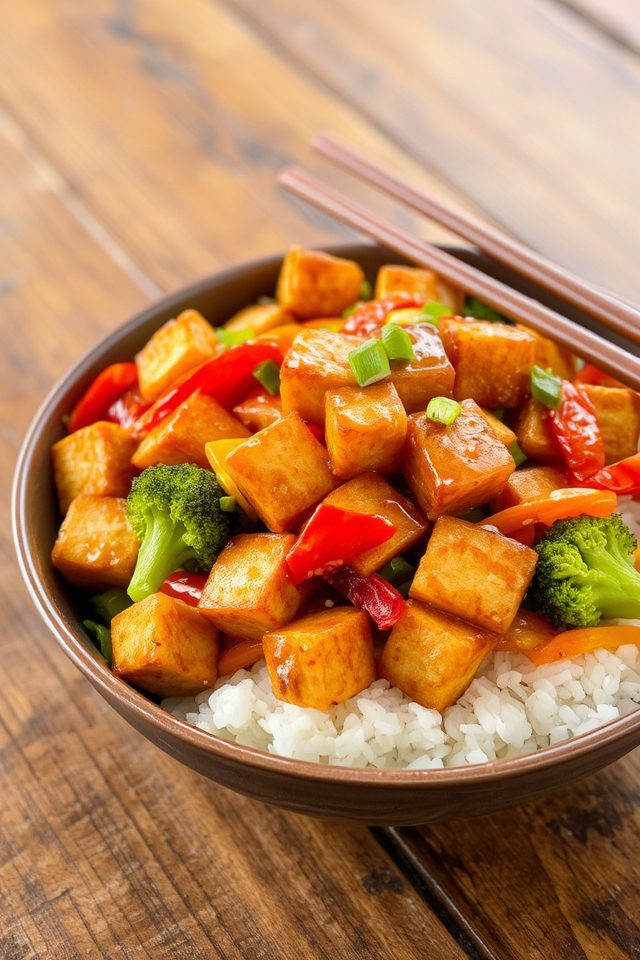 plant based tofu stir fry