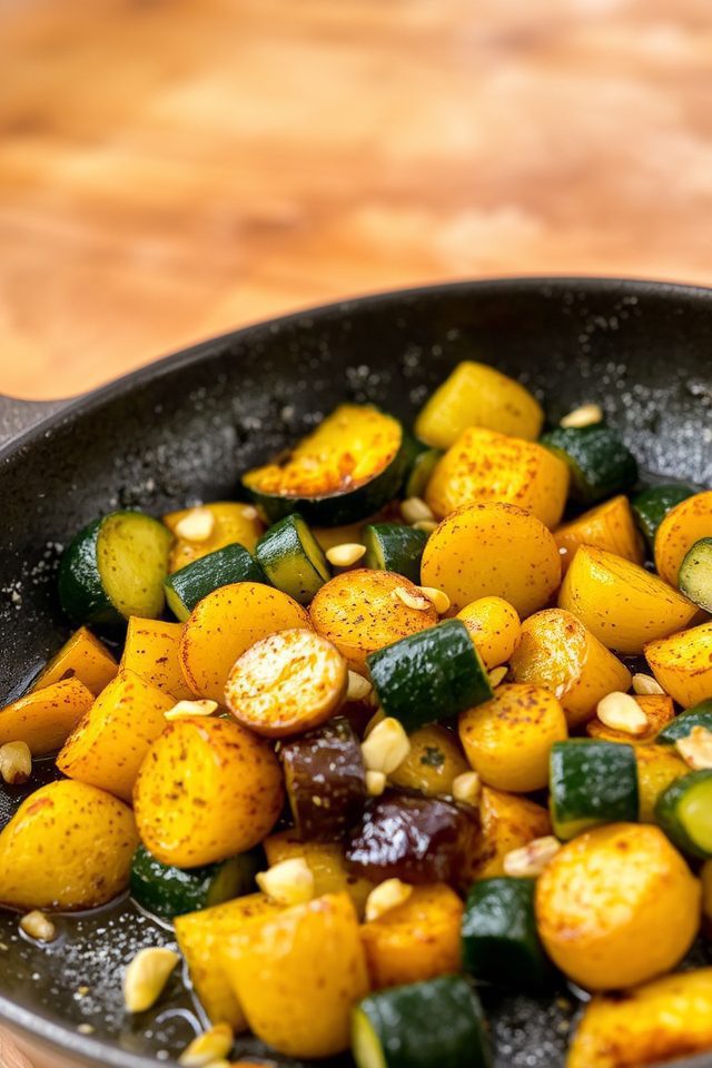 quick garlic squash dish