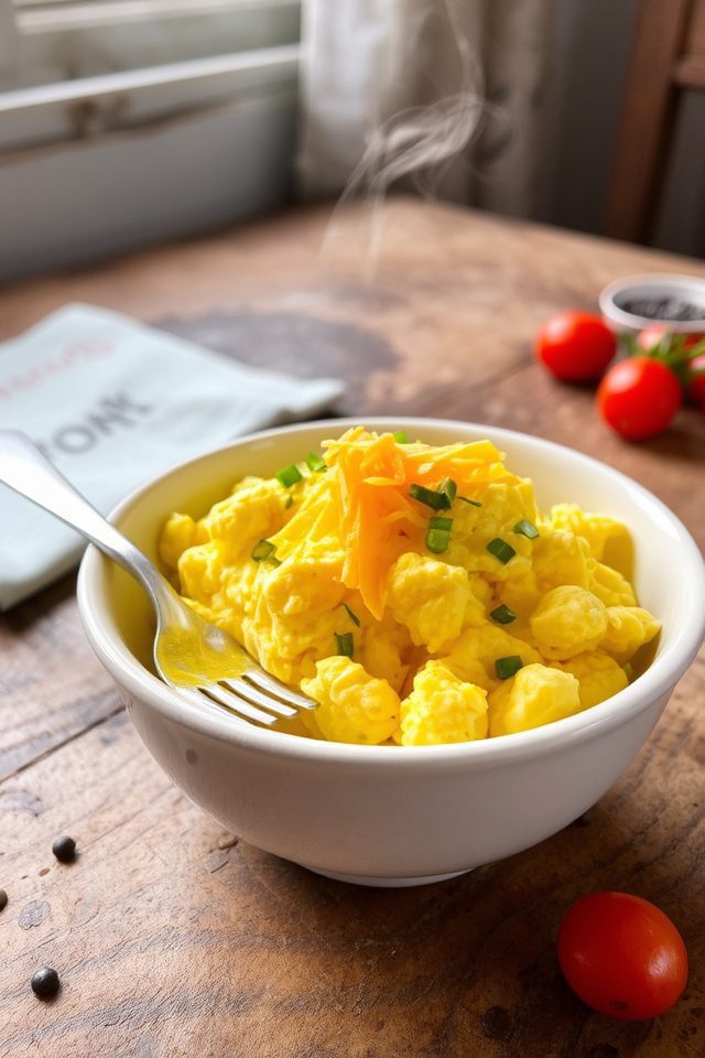 quick microwave scrambled eggs