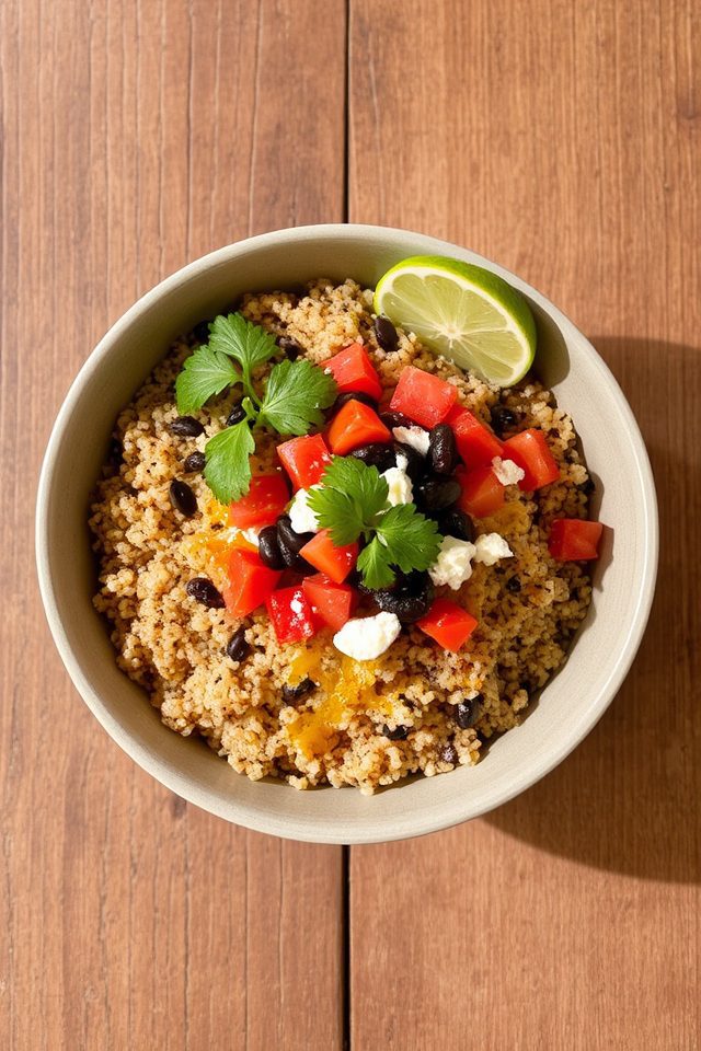 quinoa black bean bowl