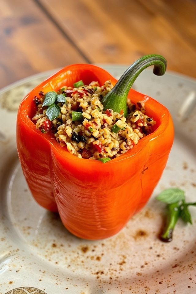 quinoa filled bell peppers