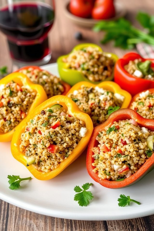 quinoa stuffed bell peppers delight