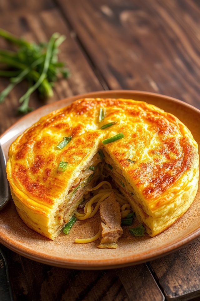 ramen noodle breakfast dish