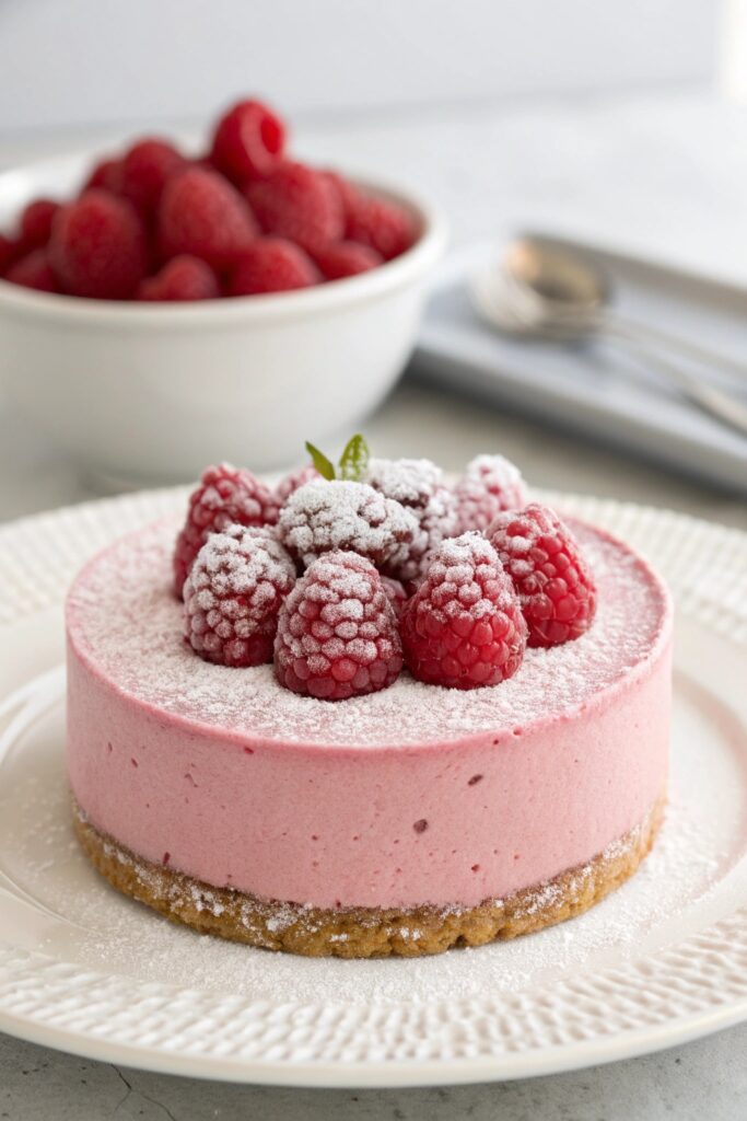 raspberry mousse layered delight