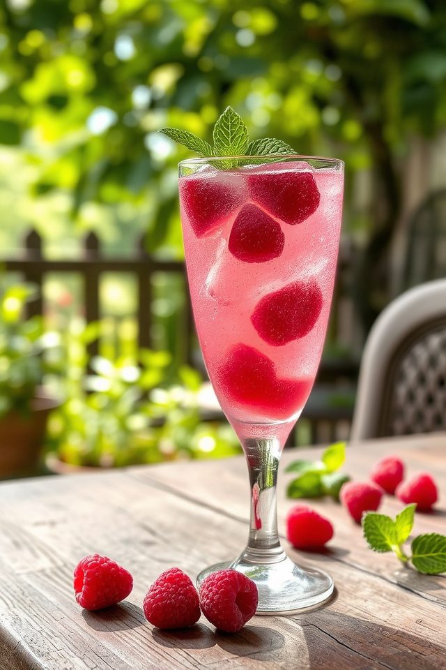 raspberry infused summer cocktail delight
