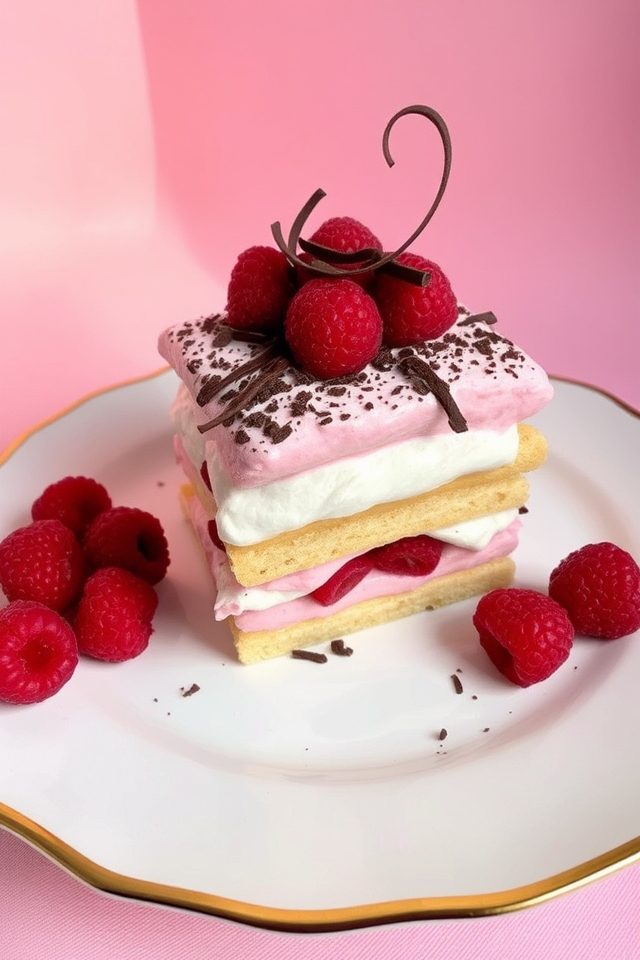 raspberry tiramisu valentine treat