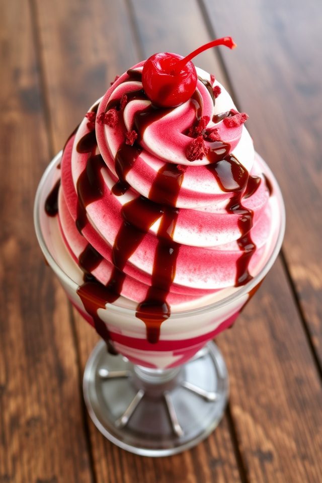red velvet soft serve delight