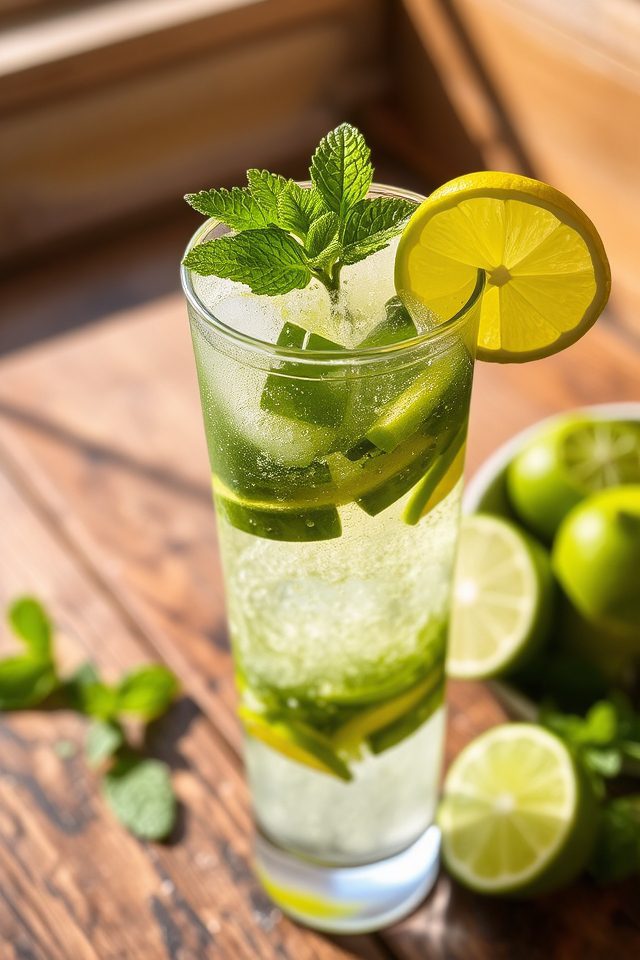 refreshing alcohol free mojito