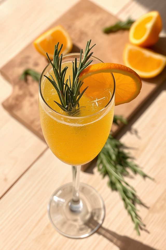 refreshing citrus and herb cocktail
