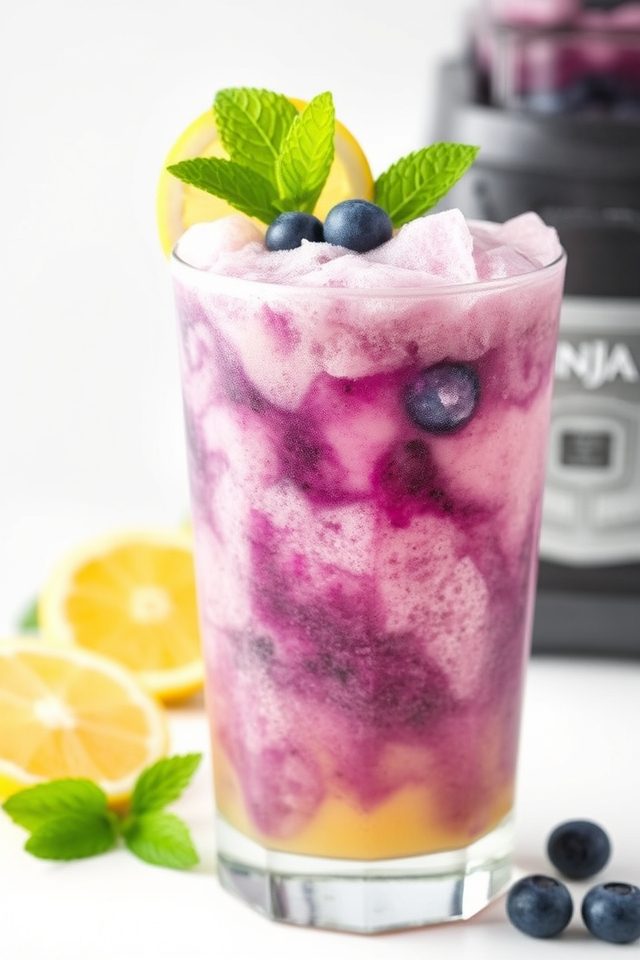 refreshing summer blueberry drink